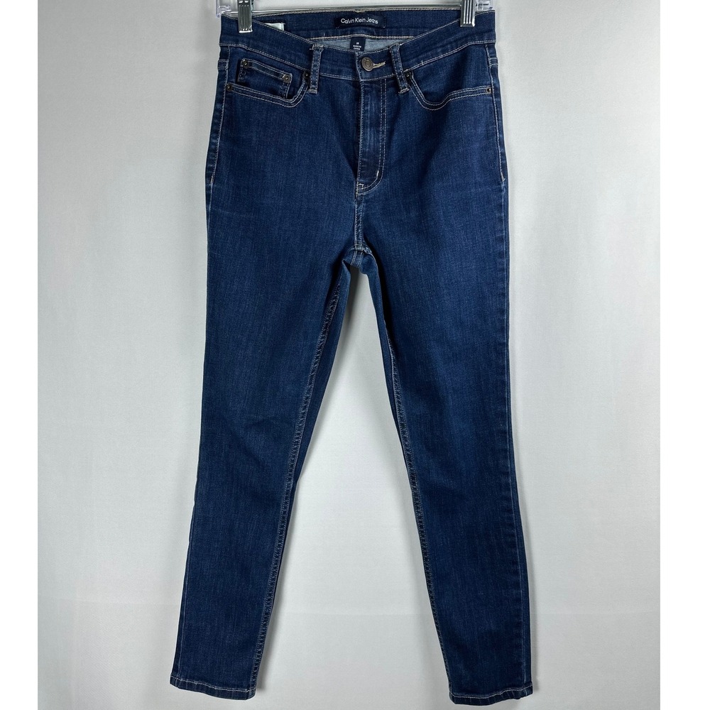 Calvin Klein Jeans High‎ Rise Skinny 28 Dark Wash 25.5 inseam Casual Classic